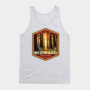 Redwood National Park Vintage WPA Style Outdoor Badge Tank Top